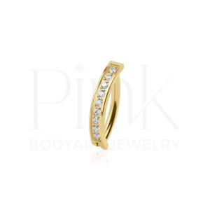 Bananabell Clicker Navel Fio Zirconia Gold