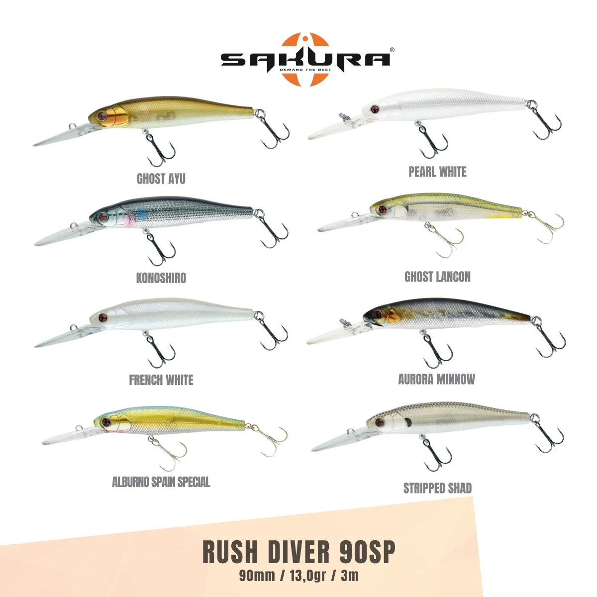 Amostra SAKURA Rush Diver 90SP 90mm/13gr - Image 2